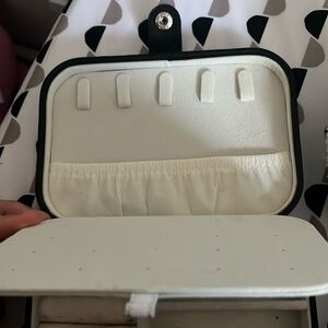 cute black jewelry box with many compartments